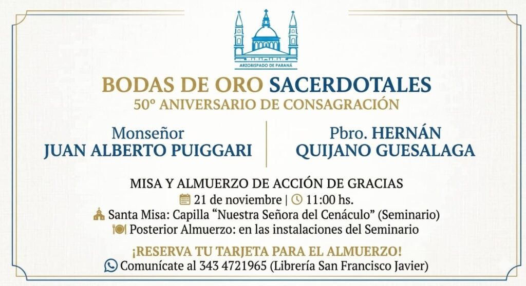 Celebración por los 50 años de sacerdocio de Monseñor Juan Alberto Puiggari y el Padre Hernán Quijano Guesalaga